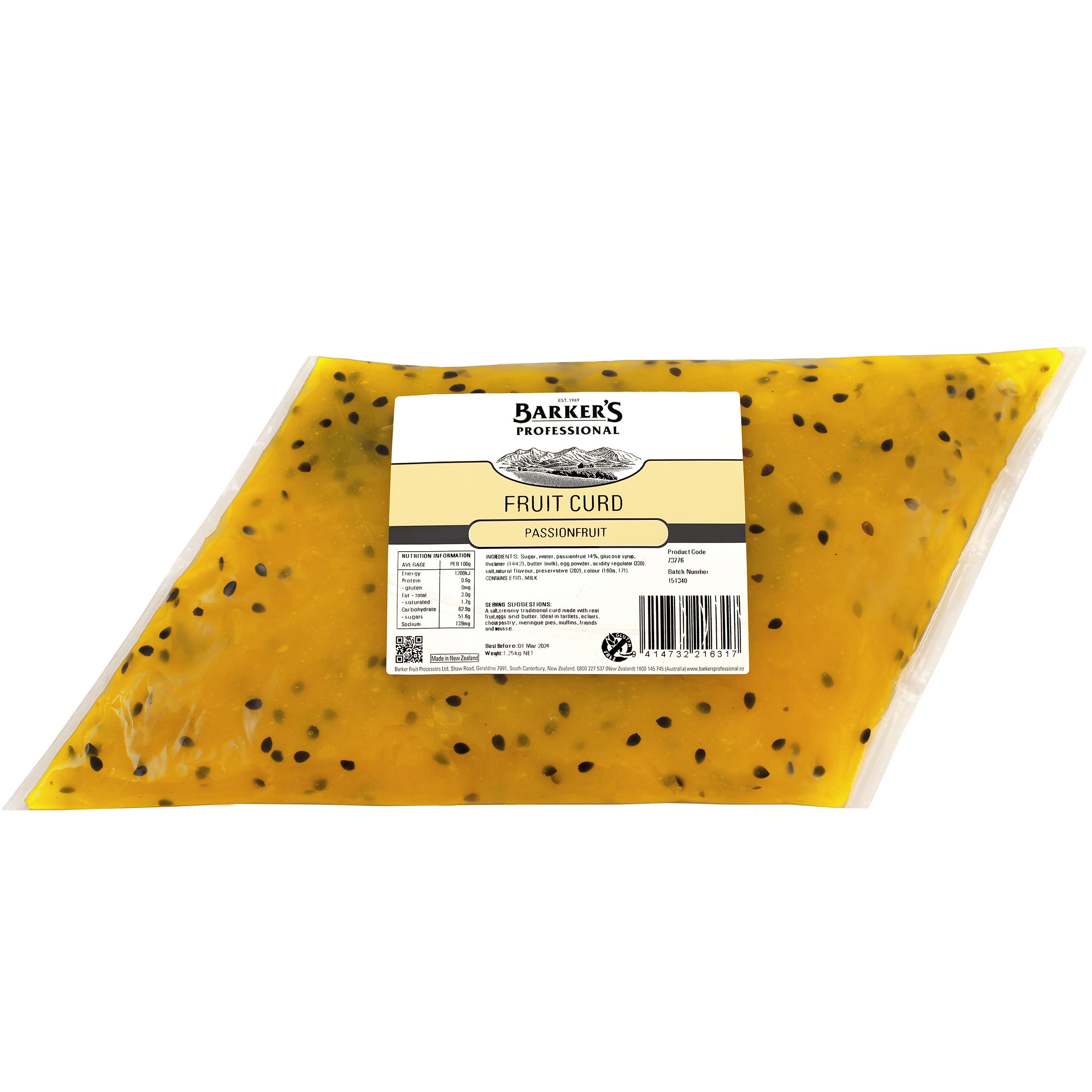 Barker's Passionfruit Fruit Curd 1.25kg