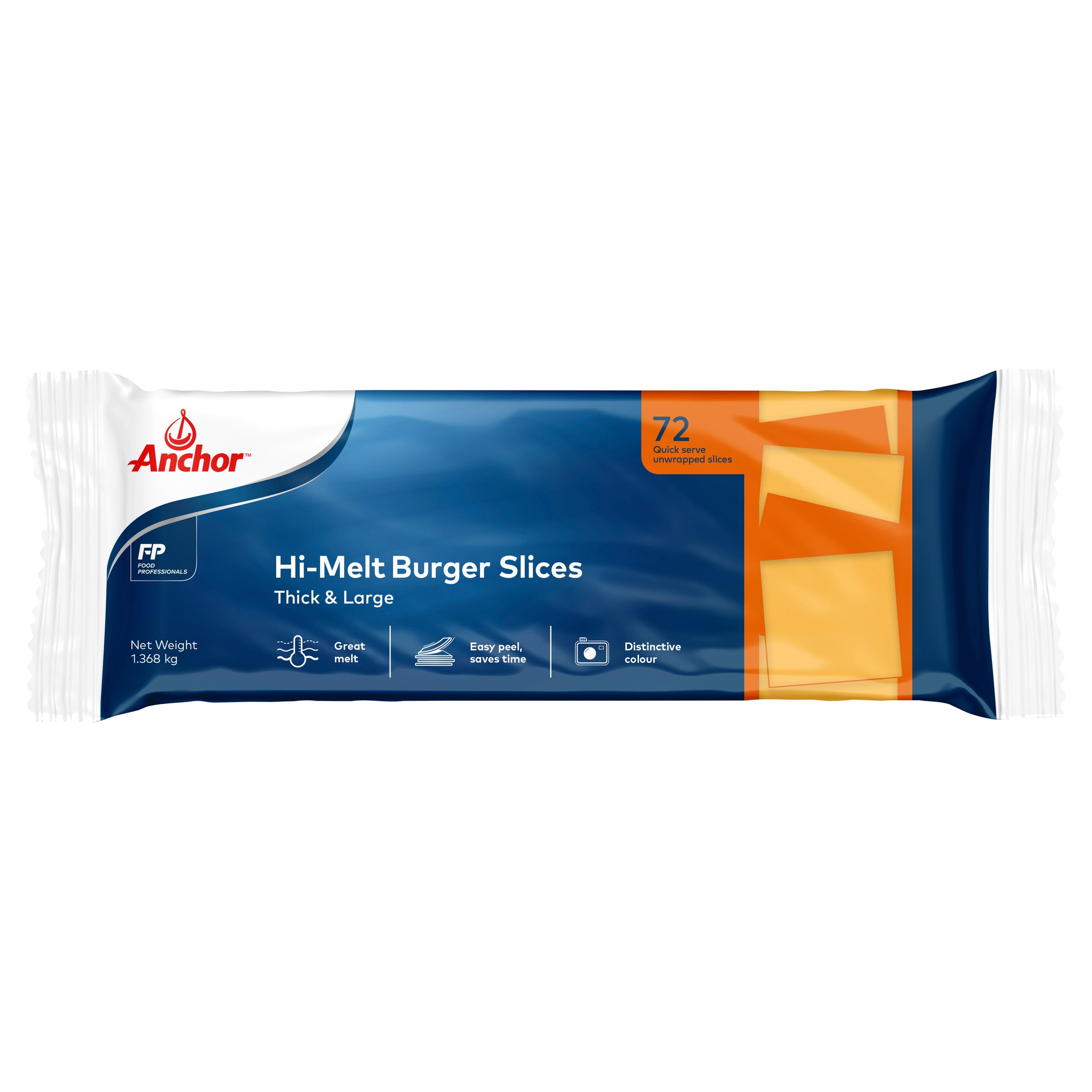 Anchor Hi-Melt Burger Slices 1.368kg