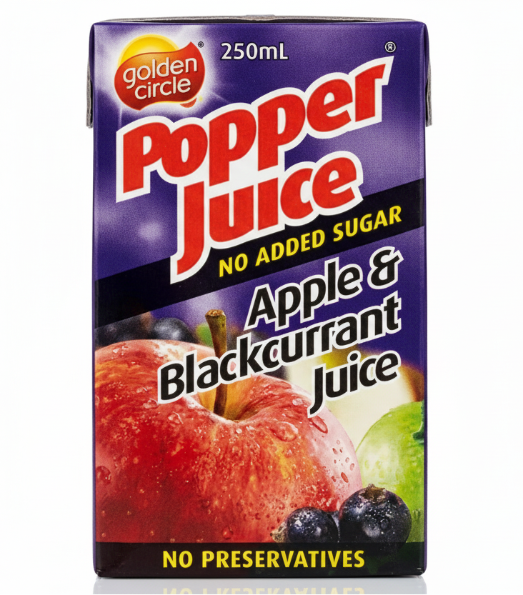 Golden Circle Popper Apple Blackcurrant Juice (6 x 250ml)