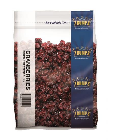 Trumps Dried Cranberries 1kg