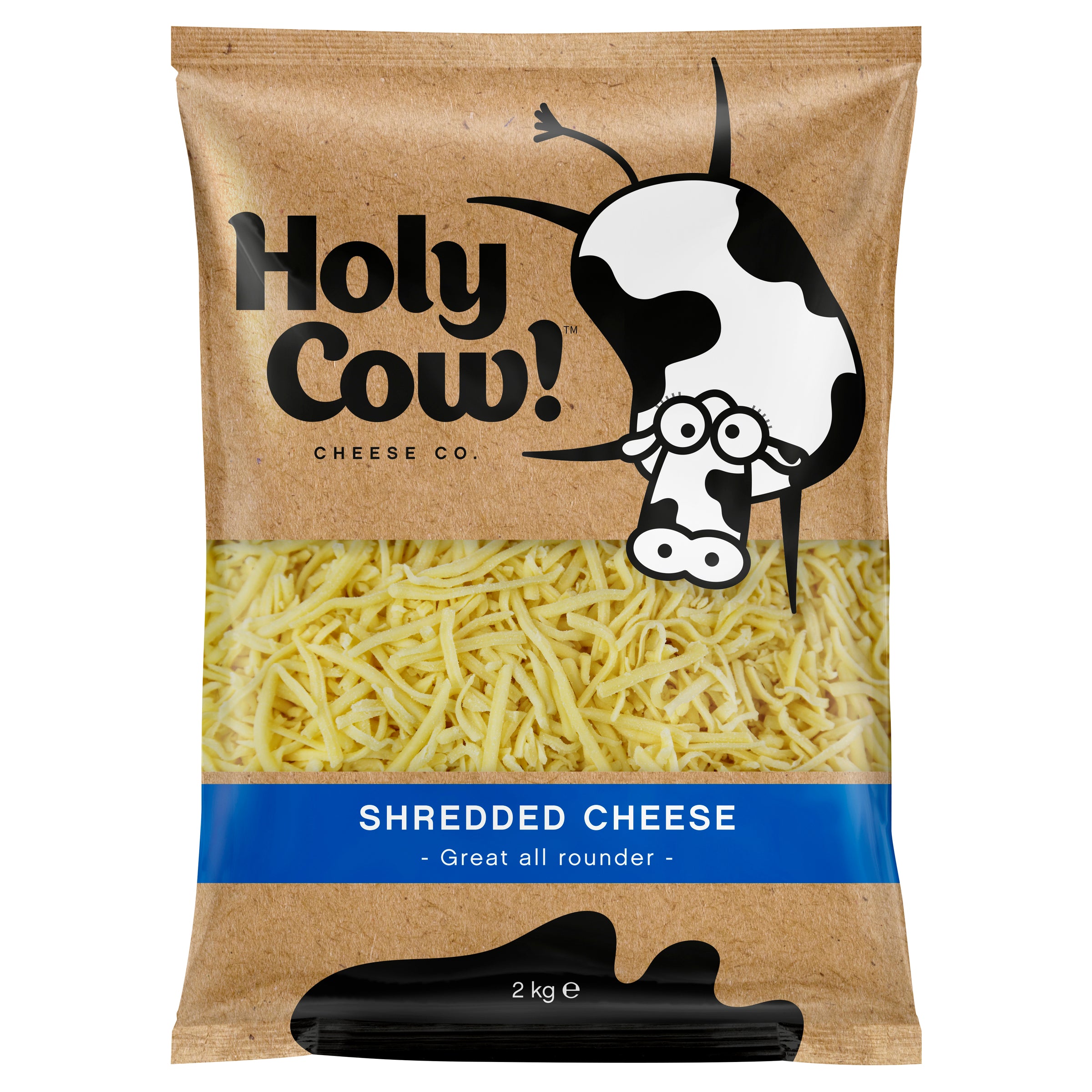 Holy Cow Shredded Cheddar Cheese 2kg