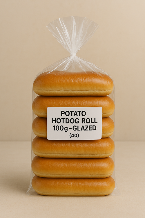 Potato Hotdog Roll 100g- Glazed (40)