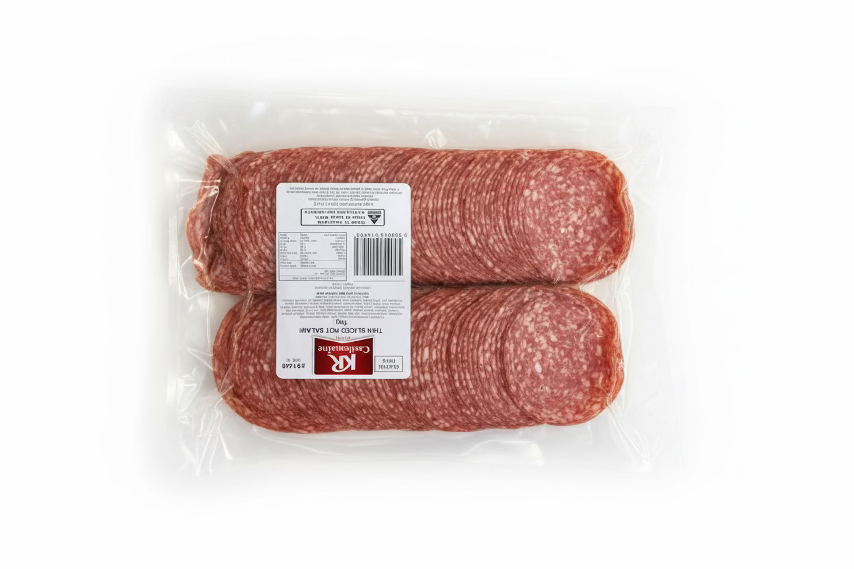 KRC Hot Thin Sliced Salami 1kg