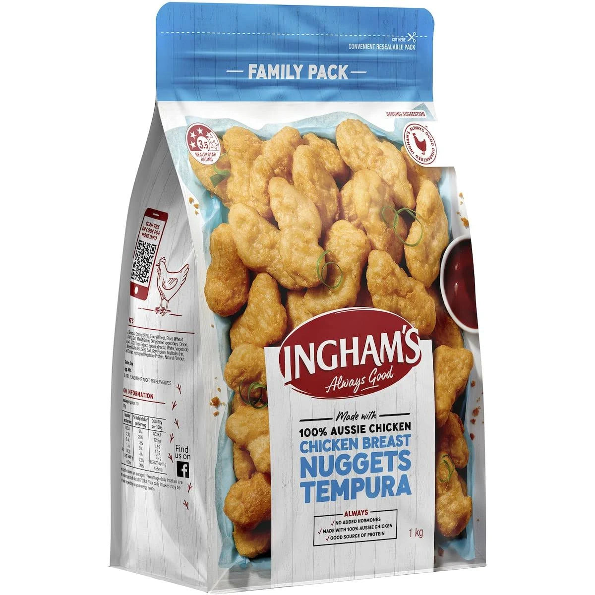Ingham Tempura Breast Nuggets 1kg