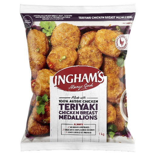 Inghams Teriyaki Breast Medallion 1kg