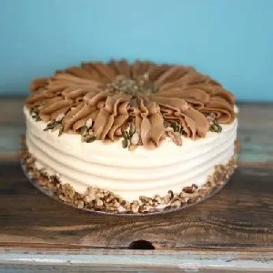 Layered Whole Carrot Cake w/ Salted Caramel (GF 16 Slices)