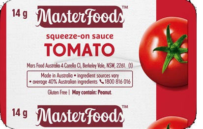 MasterFoods Tomato Sauce Squeezy 300 x 14g