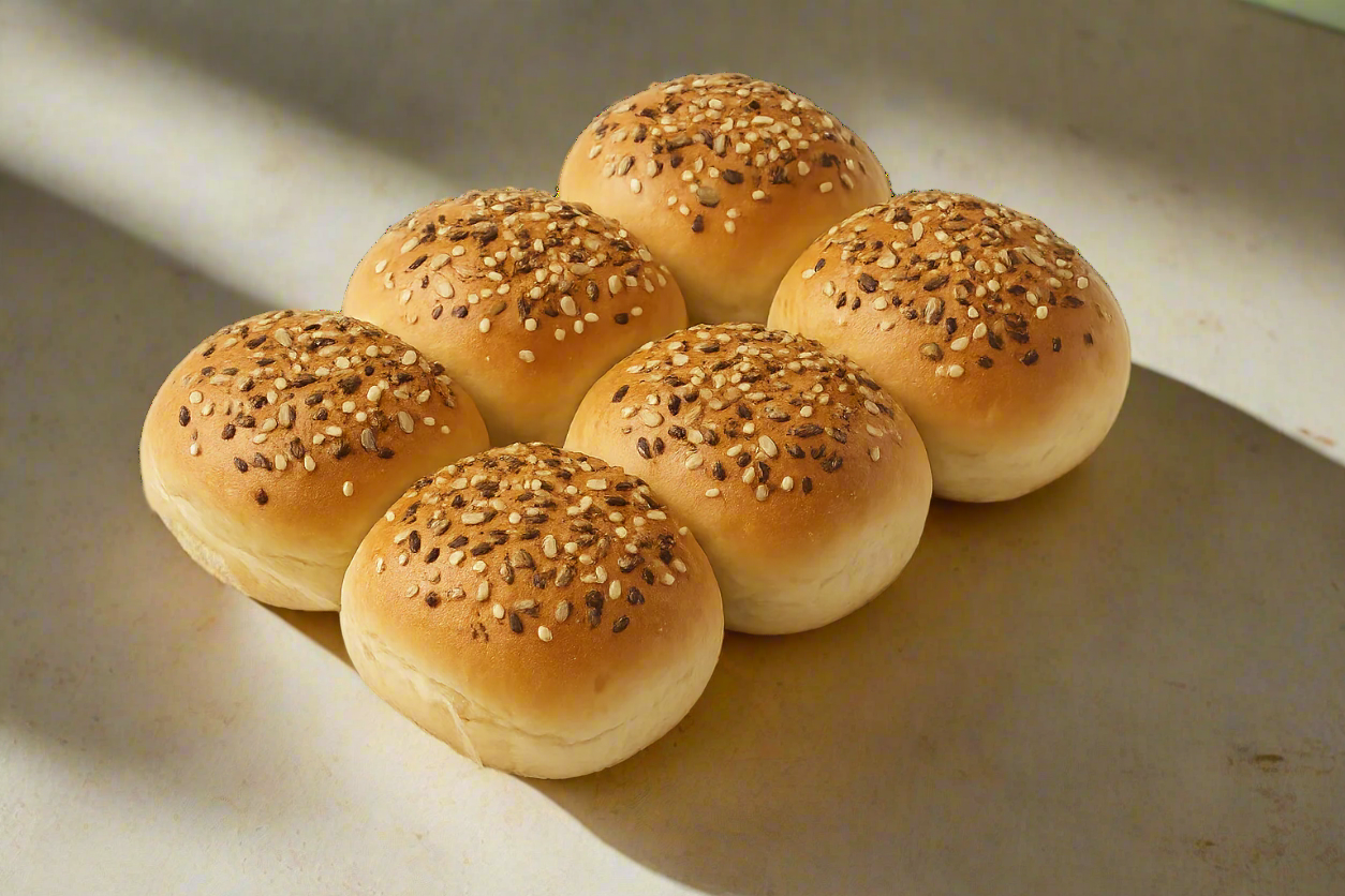 Mixed Seeded Milk Bun 90g-Glazed (48)