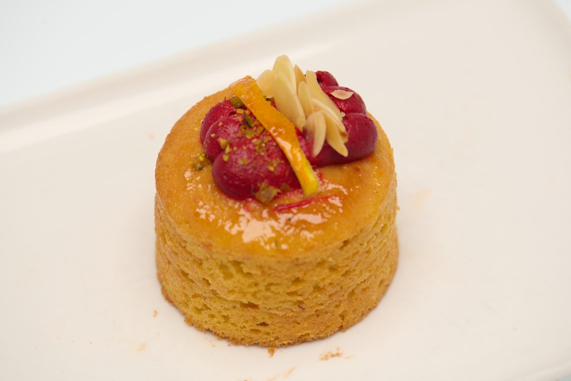 Orange Almond Raspberry Cake (LG) (8 Portions)