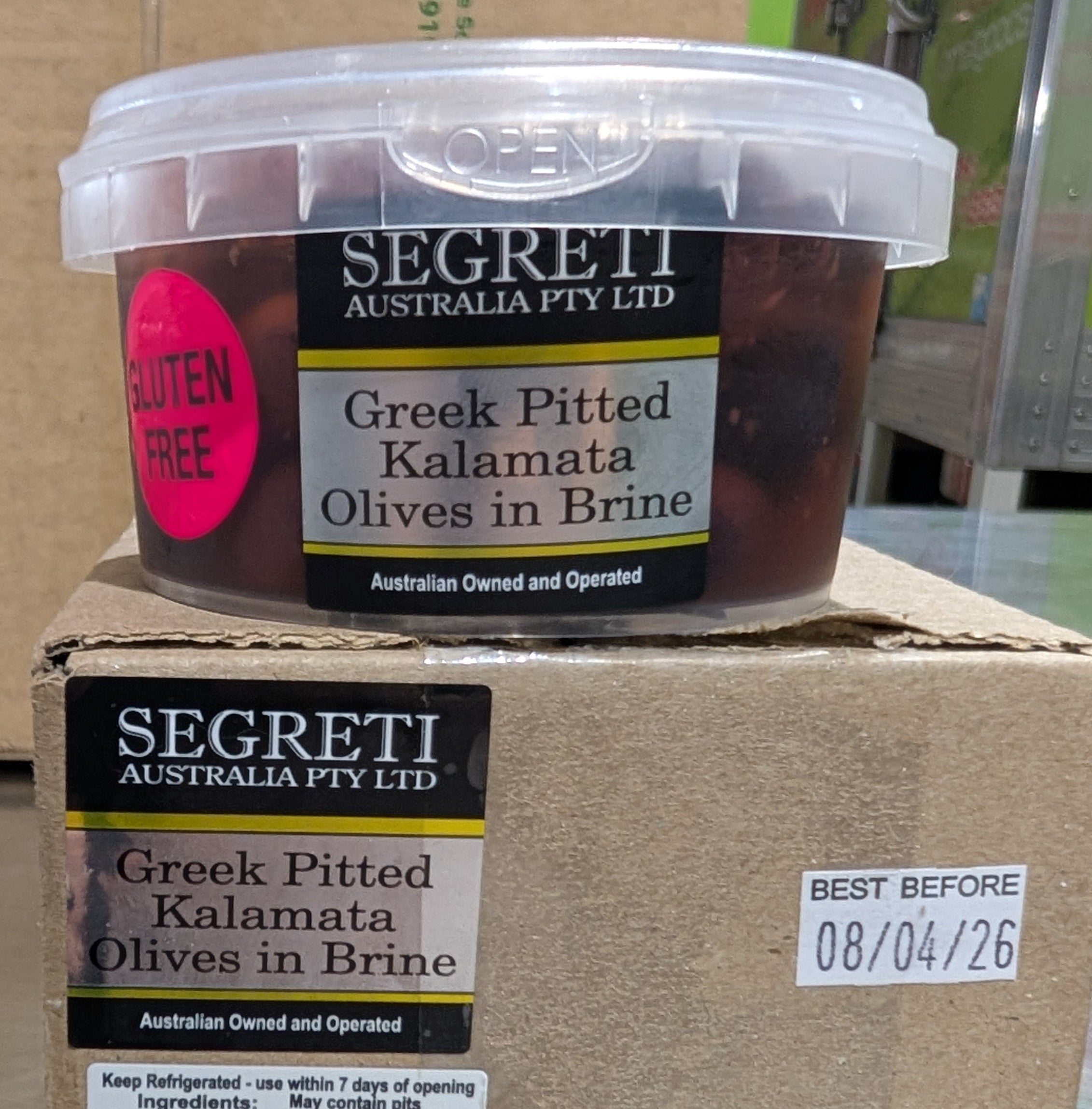 Segreti Greek Pitted Kalamata Olives 6x200g