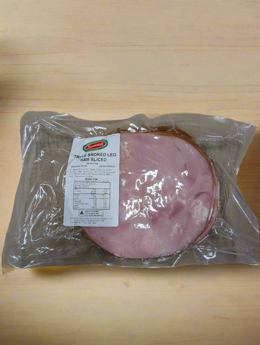 Zammit Triple Smoked Leg Ham Sliced 1kg