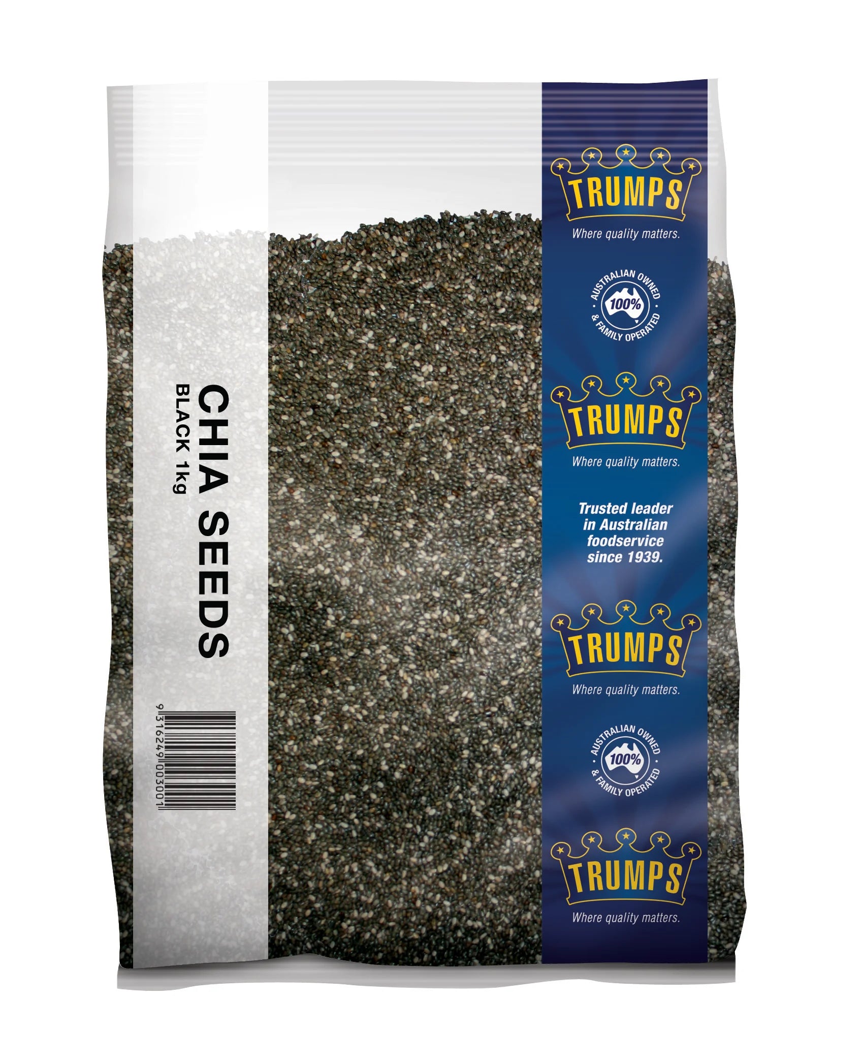 Trumps Black Chia Seeds 1kg