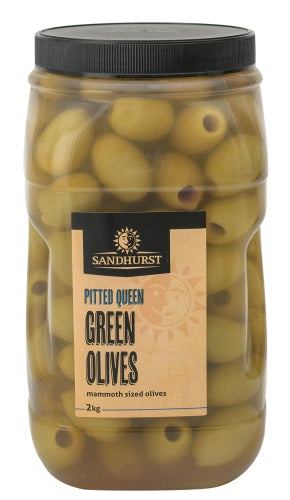 Sandhurst Pitted Queen Green Olives 2kg