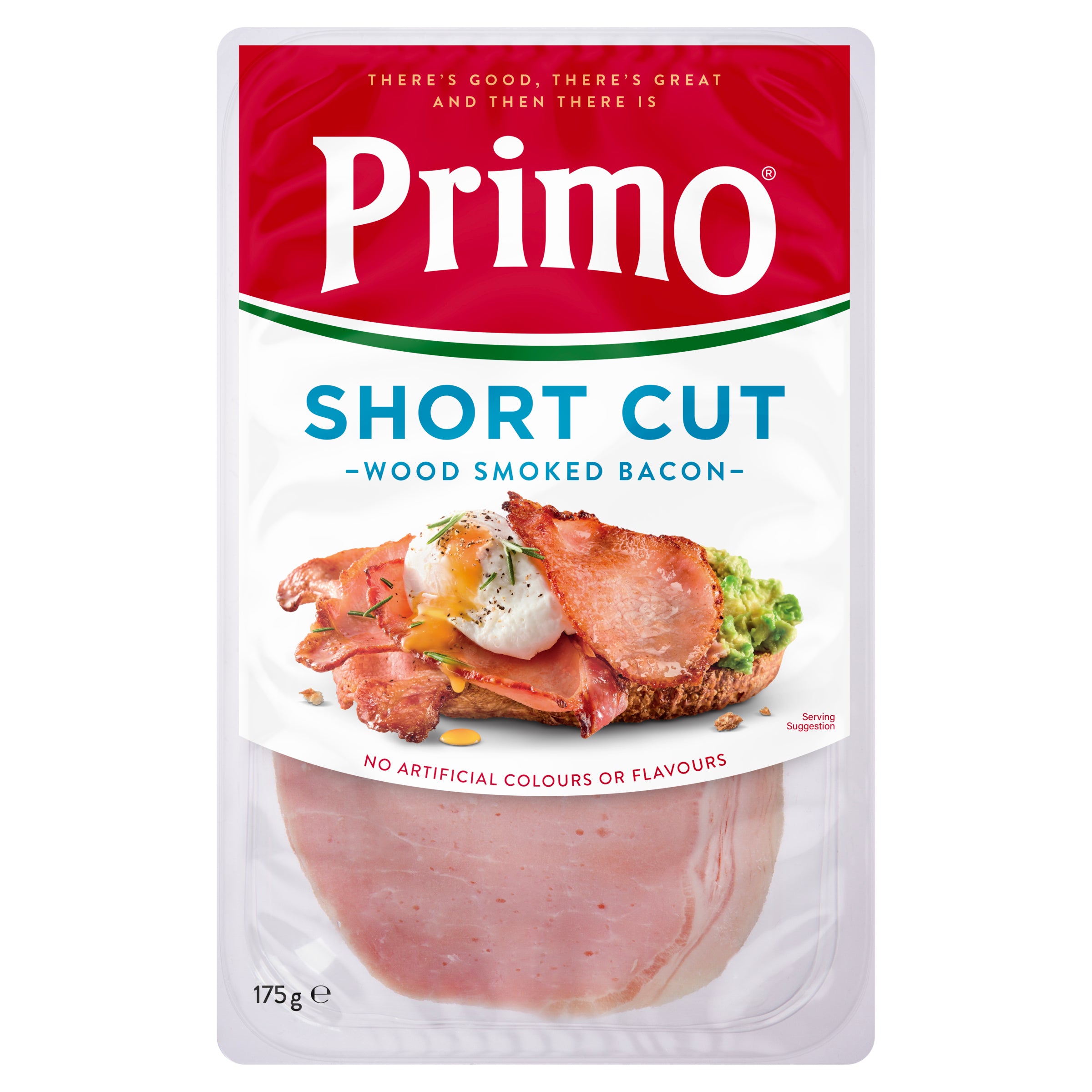 Primo Short Cut R/less Bacon  175gm