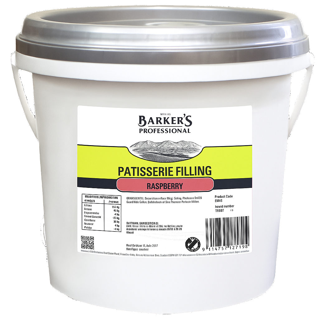 Barker's Raspberry Patisserie Filling 4.5kg