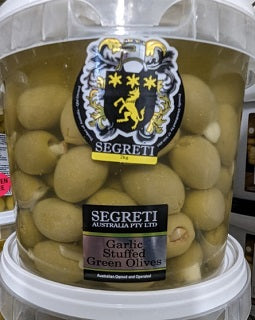 Segreti Garlic Stuffed Olives 2kg
