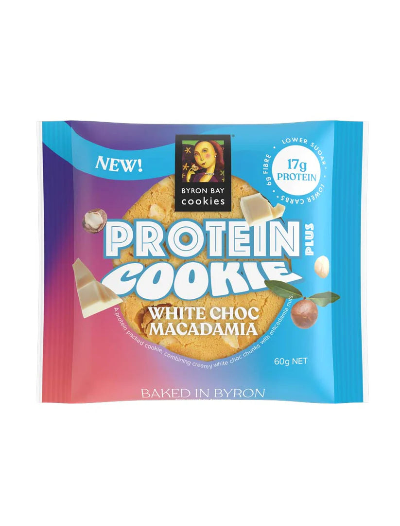 Byron Bay SW Protein White Chocolate & Macadamia Cookies (12x60g)