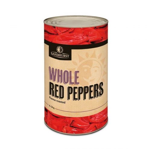 Sandhurst Whole Red Skinless Peppers 4.2kg